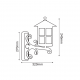 GARDEN WALL LIGHT RUST 42.5X33X21cm HI6501