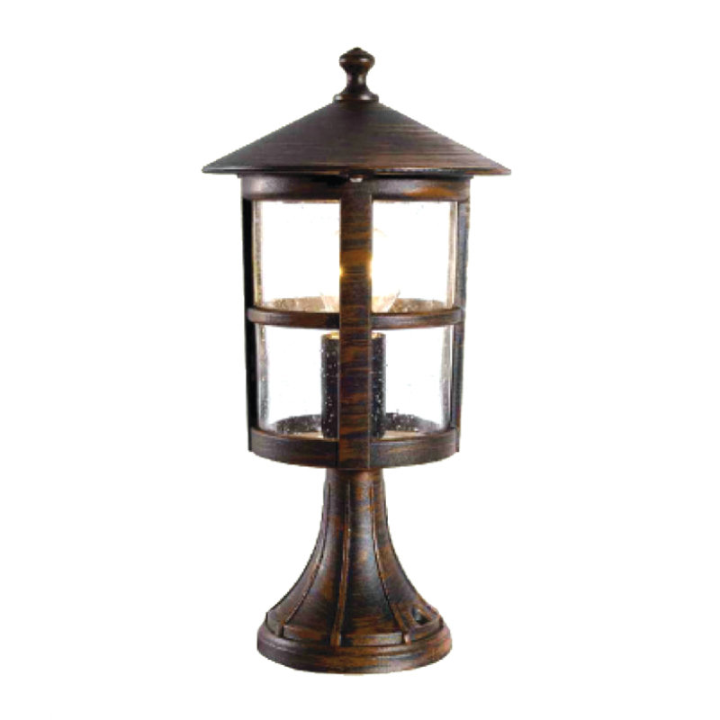 GARDEN LIGHT COLUMN RUST 39X21cm HI6503