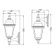 4S PLASTIC WALL GARDEN BLACK LUMINAIRE Ε27 IP44 PLGP1B
