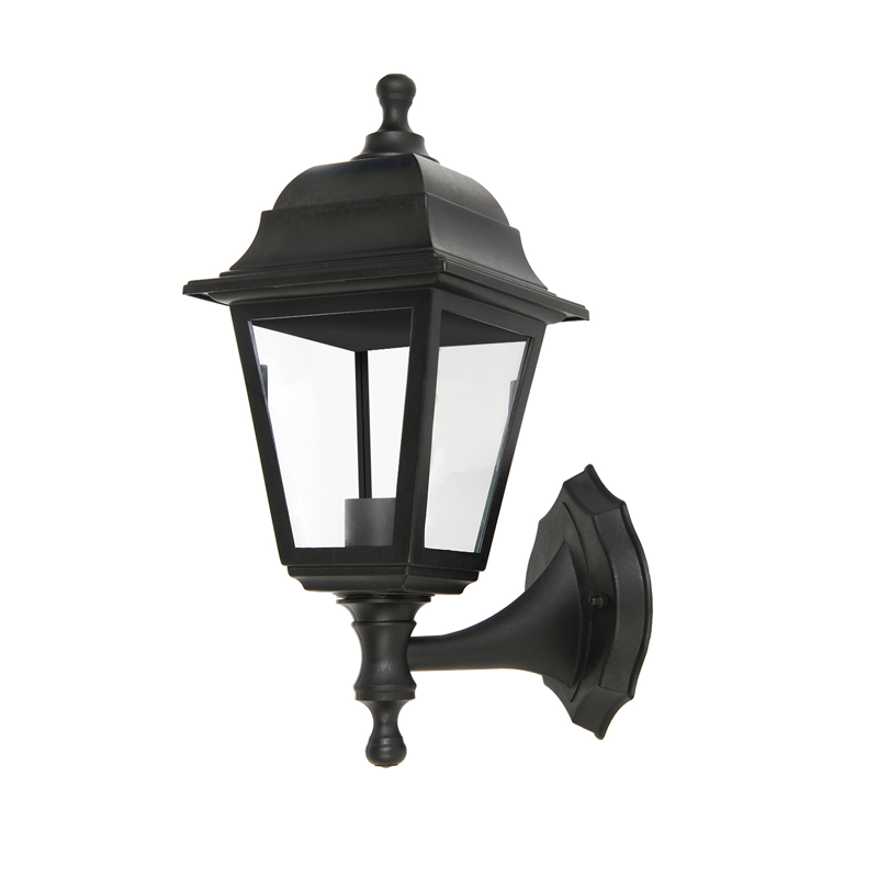 4S PLASTIC WALL GARDEN BLACK LUMINAIRE Ε27 IP44 PLGP1B