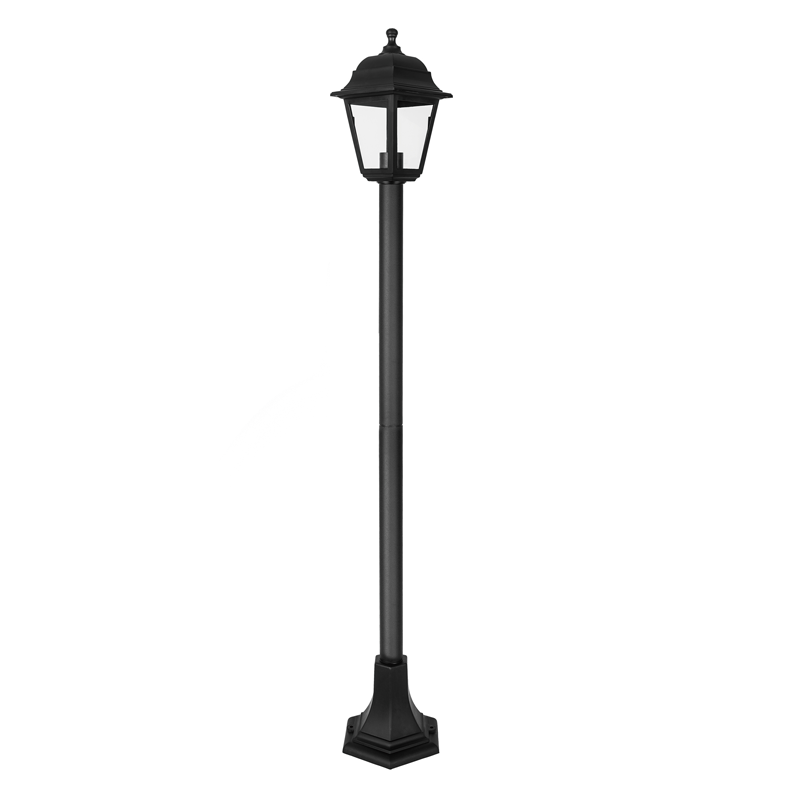 4S PLASTIC FLOOR GARDEN BLACK LUMINAIRE 100CM Ε27 IP44 PLGP5B