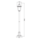 4S PLASTIC FLOOR GARDEN WHITE LUMINAIRE 100CM Ε27 IP44 PLGP5W