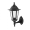 6S PLASTIC WALL GARDEN BLACK LUMINAIRE Ε27 IP44 PLGQ1B