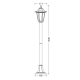 6S PLASTIC FLOOR GARDEN WHITE LUMINAIRE 100CM Ε27 IP44 PLGQ5W