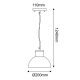 ^RUST PENDANT LUMINAIRE BERO 1XE27 MAX.10W LED IP44 WITH OPAL PC DIFFUSER BERO1PR