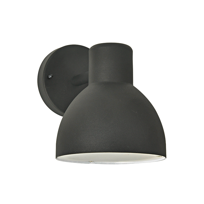^SAND BLACK WALL LUMINAIRE BERO MINI 1XE27 MAX.10W LED IP44 WITH OPAL PC DIFFUSER BEROM1WBK