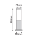 GARDEN LIGHT SQUARE 45CM BT1003BH045