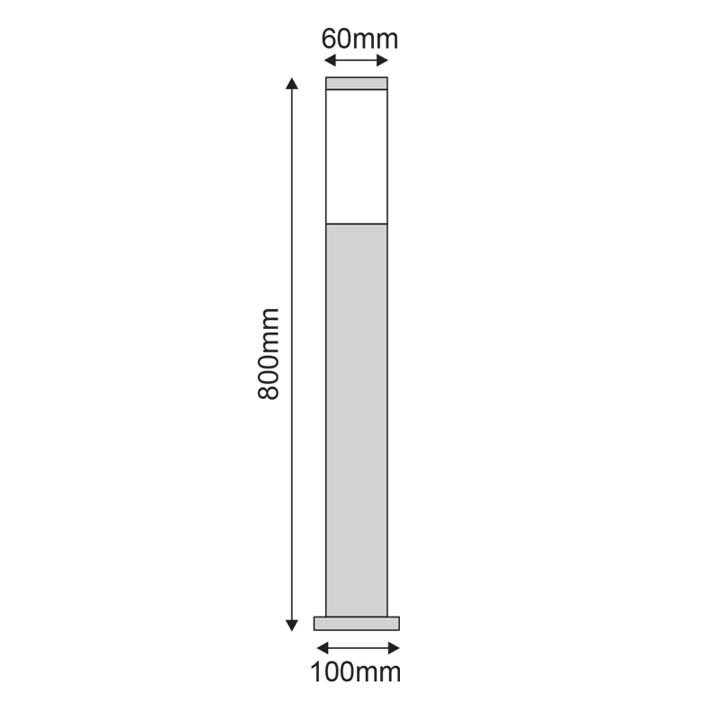 GARDEN LIGHT 80CM SQUARE BT1003BH080
