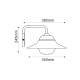 ^SAND WHITE WALL LUMINAIRE JULIE 1XE27 IP44 WITH OPAL GLASS JULIE1WWH