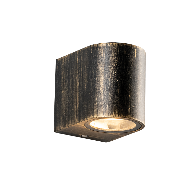 ^GU10 WALL LUMINAIRE 230V AC GOLDEN BLACK IP65 MAX.35W LG2201GU10GB