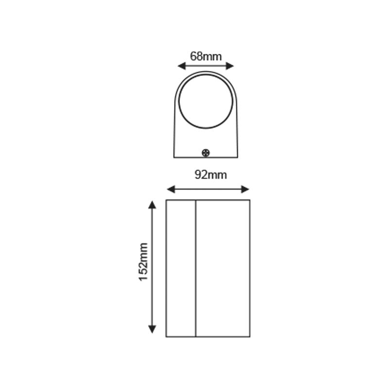 ^GU10 WALL LUMINAIRE 230V AC MATT WHITE IP65 MAX.2X35W LG2202GU10W