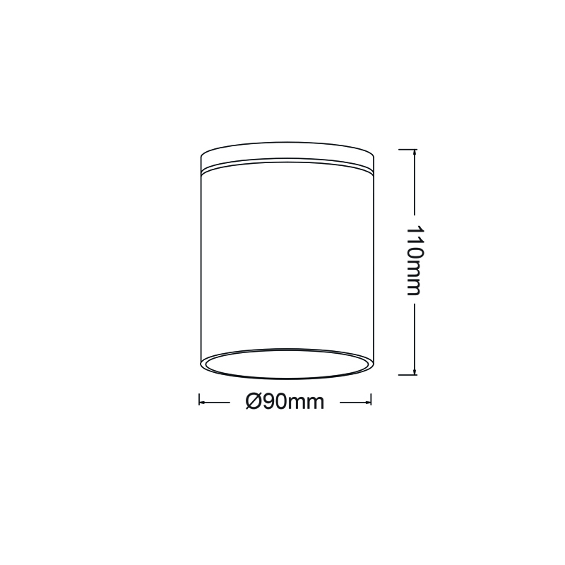 ^GU10  ROUND CEILING LUMINAIRE 230V AC DARK GREY IP65 GU10 MAX.35W LG2301GU10G