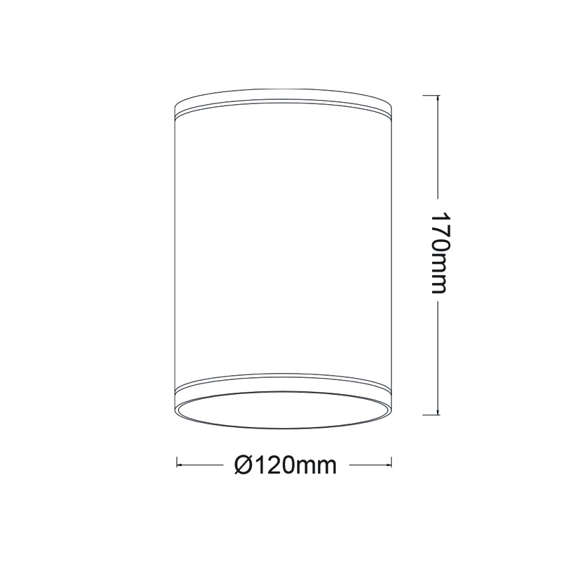 ^E27 PAR30  ROUND CEILING LUMINAIRE 230V AC DARK GREY IP65 MAX.35W LG2302E27G