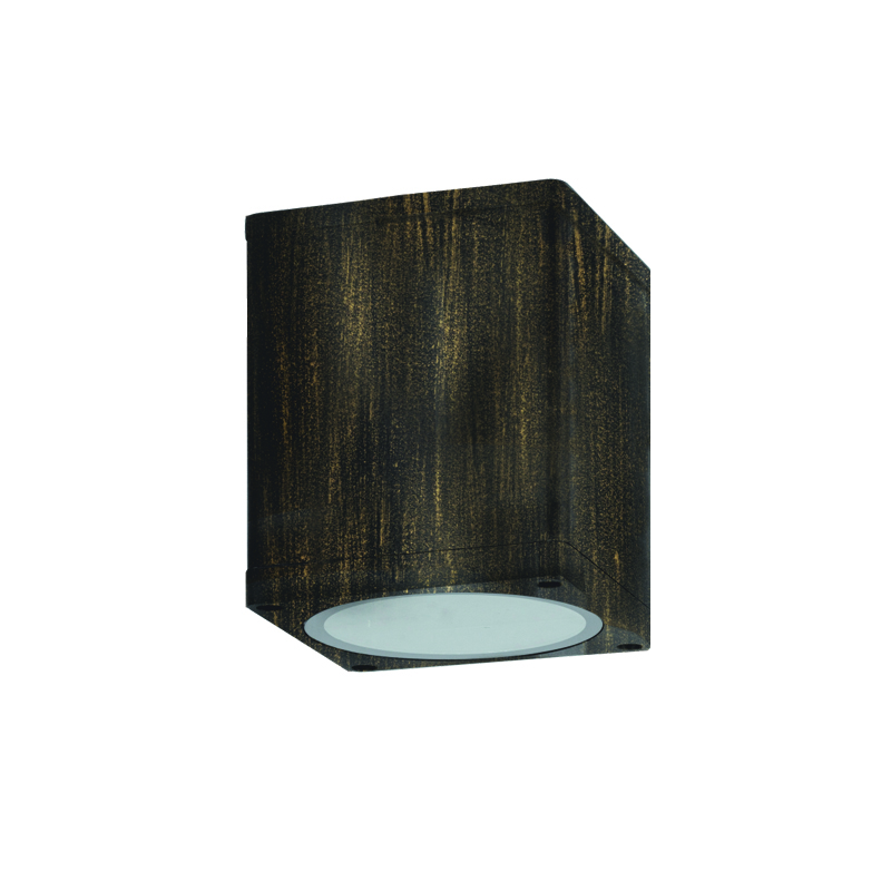 ^GU10  SQUARE CEILING LUMINAIRE 230V AC GOLDEN BLACK IP65 GU10 MAX.35W LG2401GU10GB