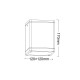 ^E27 PAR30 SQUARE CEILING LUMINAIRE 230V AC DARK GREY IP65 MAX.35W LG2402E27G