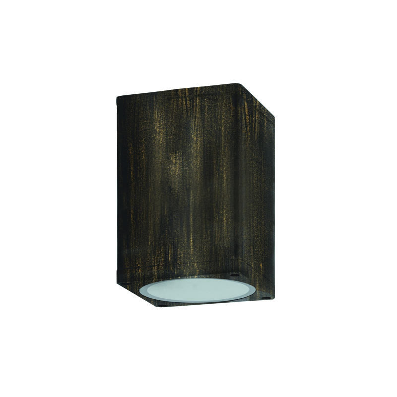 ^E27 PAR30  SQUARE CEILING LUMINAIRE 230V AC GOLDEN BLACK IP65 MAX.35W LG2402E27GB