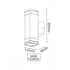 ^GU10 WALL LUMINAIRE 230V AC DARK GREY IP54 MAX.2X35W LG2882G ^GU10 WALL LUMINAIRE 230V AC DARK GREY IP54 MAX.2X35W LG2882G