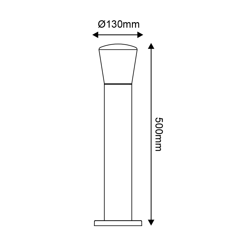 ^E27 POST LUMINAIRE 230V AC DARK GREY IP54 MAX.40W LG5951G-500