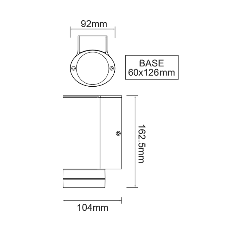 ^GU10 WALL LUMINAIRE 230V AC DARK GREY IP54 MAX.35W LG6006G ^GU10 WALL LUMINAIRE 230V AC DARK GREY IP54 MAX.35W LG6006G