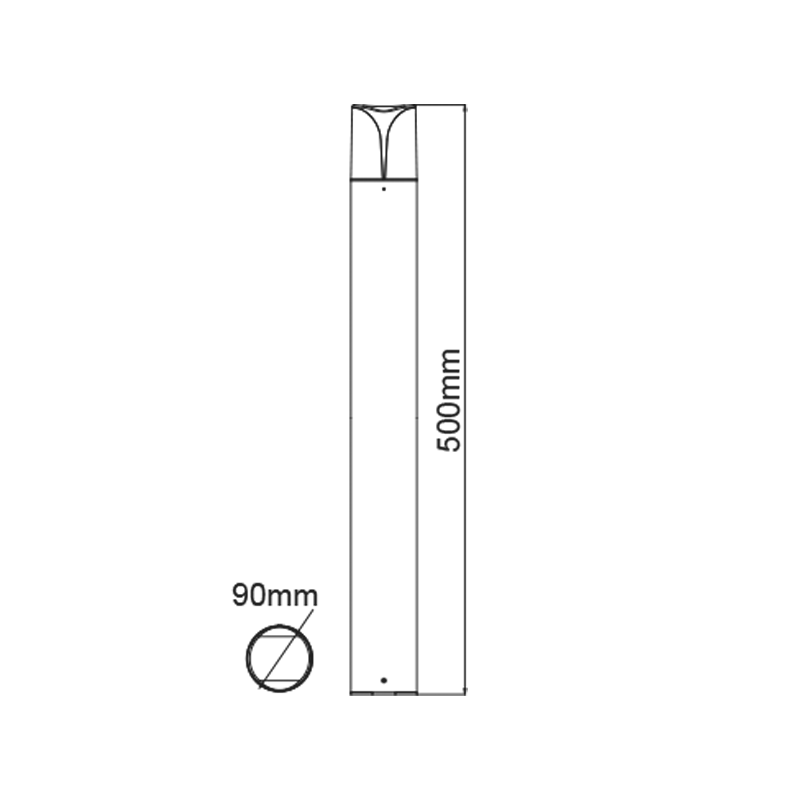 ^E27 POST LUMINAIRE 230V AC DARK GREY IP54 MAX.23W LG8302G-500