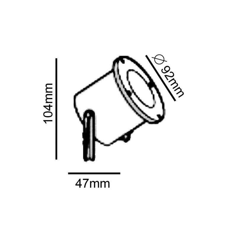 Garden light GU10 Black BT9013B