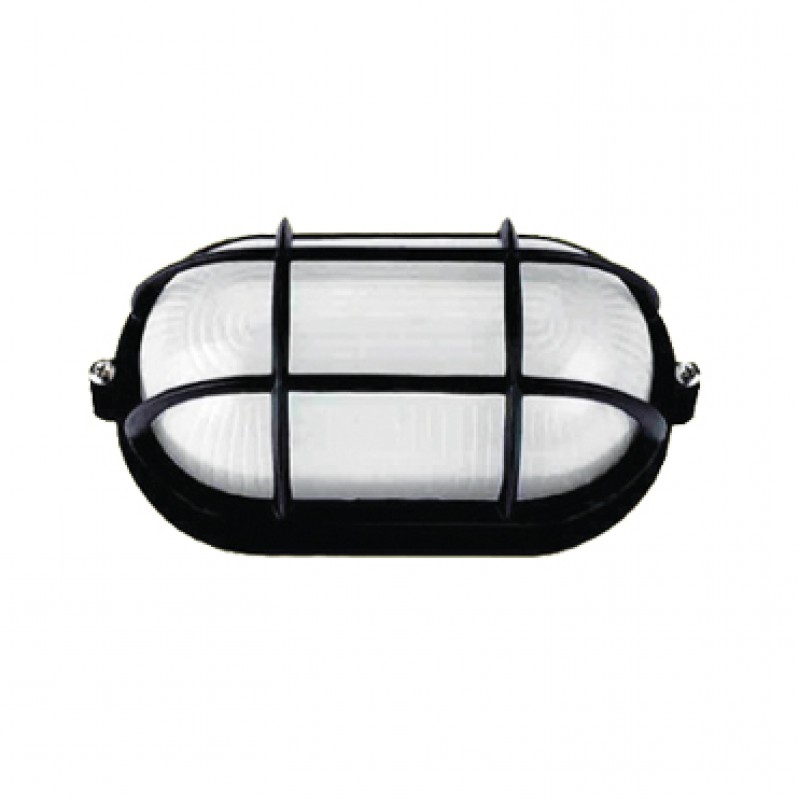 BULK HEAD Ε27 208mm BLACK WITH GRID HI5031B