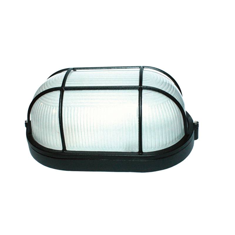 BULK HEAD Ε27 208mm BLACK WITH GRID HI5031B