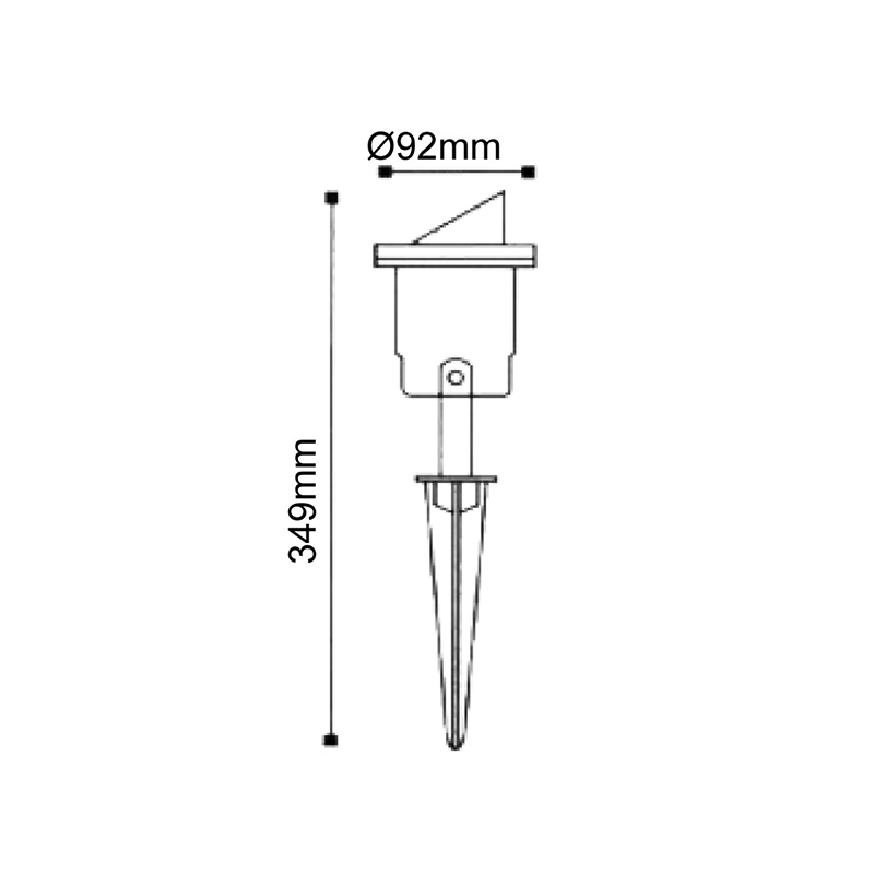 Garden light GU10 Black HI7183B