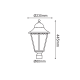 GARDEN LIGHT BLACK MAT RAL9005M 23.5Χ44,5cm Φ60 HI8001B