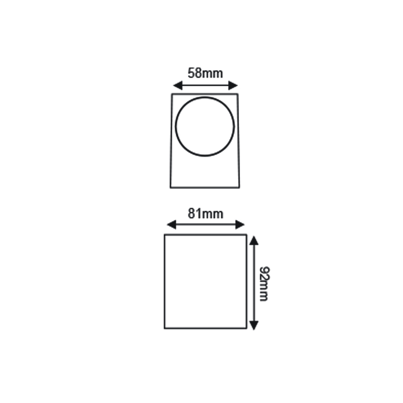 GU10 WALL LUMINAIRE PLASTIC 230V AC DARK GREY IP65 MAX 3W LED SL8110GU10G GU10 WALL LUMINAIRE PLASTIC 230V AC DARK GREY IP65 MAX 3W LED SL8110GU10G
