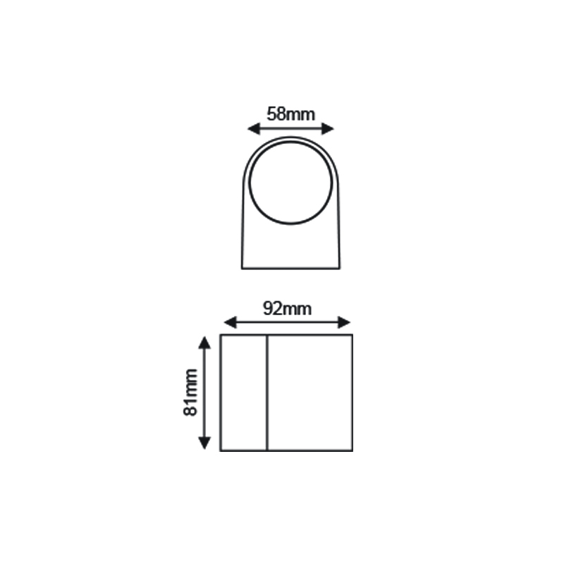 GU10 WALL LUMINAIRE PLASTIC 230V AC DARK GREY IP65 MAX 3W LED SL8210GU10G GU10 WALL LUMINAIRE PLASTIC 230V AC DARK GREY IP65 MAX 3W LED SL8210GU10G