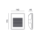 ^ PHASING OUT LED GYPSUM TRIMLESS STEP LUMINAIRE EVE 1.5W 3000K 150LM 230V AC RA80 G8001LED