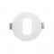 ^  SPOT Νο618 ROUND OVAL WHITE ALUMINUM H88 BS618W