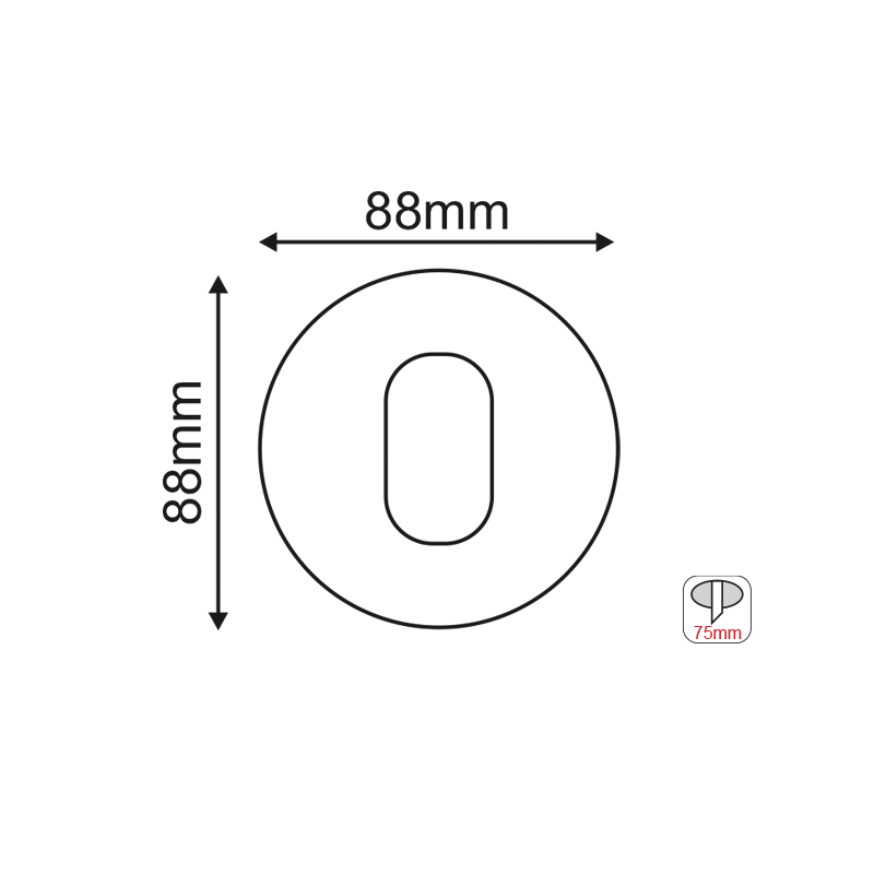 ^  SPOT Νο618 ROUND OVAL WHITE ALUMINUM H88 BS618W