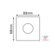 ^  SPOT Νο619 SQUARE ROUND WHITE ALUMINUM 88x88 BS619W