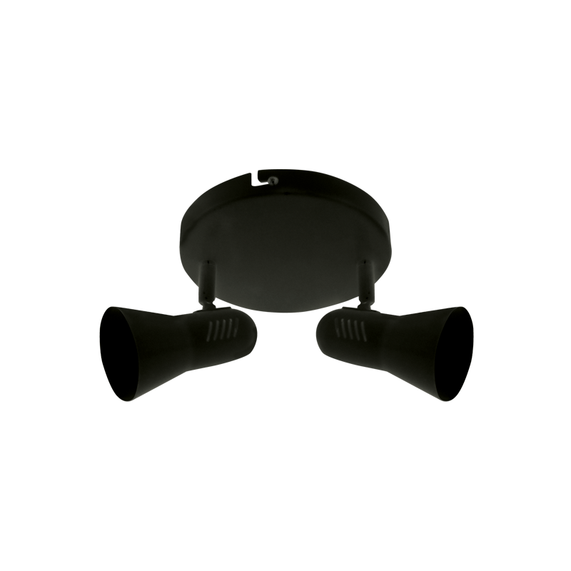 DOUBLE ADJUSTABLE CEILING SPOTLIGHT R63 No97 BLACK AC.04597Y2