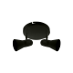DOUBLE ADJUSTABLE CEILING SPOTLIGHT R63 No97 BLACK AC.04597Y2