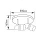DOUBLE ADJUSTABLE CEILING SPOTLIGHT R63 No97 BLACK AC.04597Y2