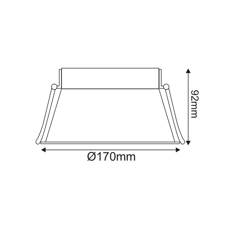 ^  SPOT TRIMLESS AR111 GLC SINGLE BLACK Φ170xH92 GLCAR1B