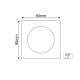 ^  SPOT TRIMLESS MOVABLE WHITE SQUARE 90x90 GLGUQ1W