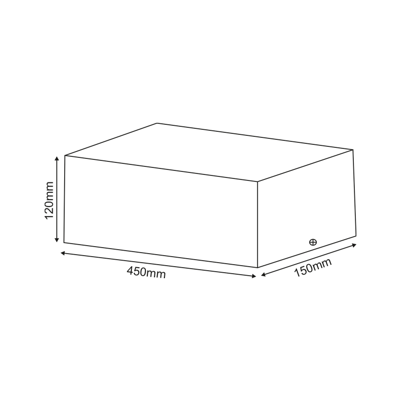 ^  SPOT CEILING AR111 TRIPLE WHITE 150x450x120 MCDAR3W