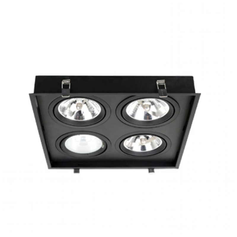 FRAME SQUARE FOR 4 SPOTS BLACK SDLFCB4180A