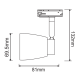 ^TRACK SPOT GU10 3C BLACK No40 TS40GU3CB