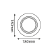 ^  SPOT AR111 XMC SINGLE BLACK ROUND Φ180 XMCAR1B