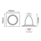 ^  SPOT AR111 XMS SINGLE BLACK SQUARE 165x165 XMSAR1B
