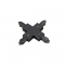 CONNECTOR CROSS FOR TRACK 2 WIRES BLACK 2WXB