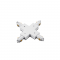 CONNECTOR CROSS FOR TRACK 2 WIRES WHITE 2WXW
