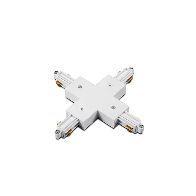 CONNECTOR CROSS FOR TRACK 2 WIRES WHITE 2WXW