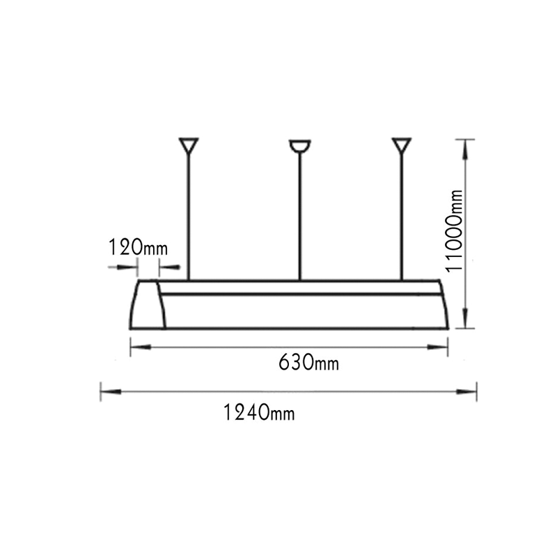 Ceiling lamp 2Χ18W with aluminium frame NM AC.045XF218C