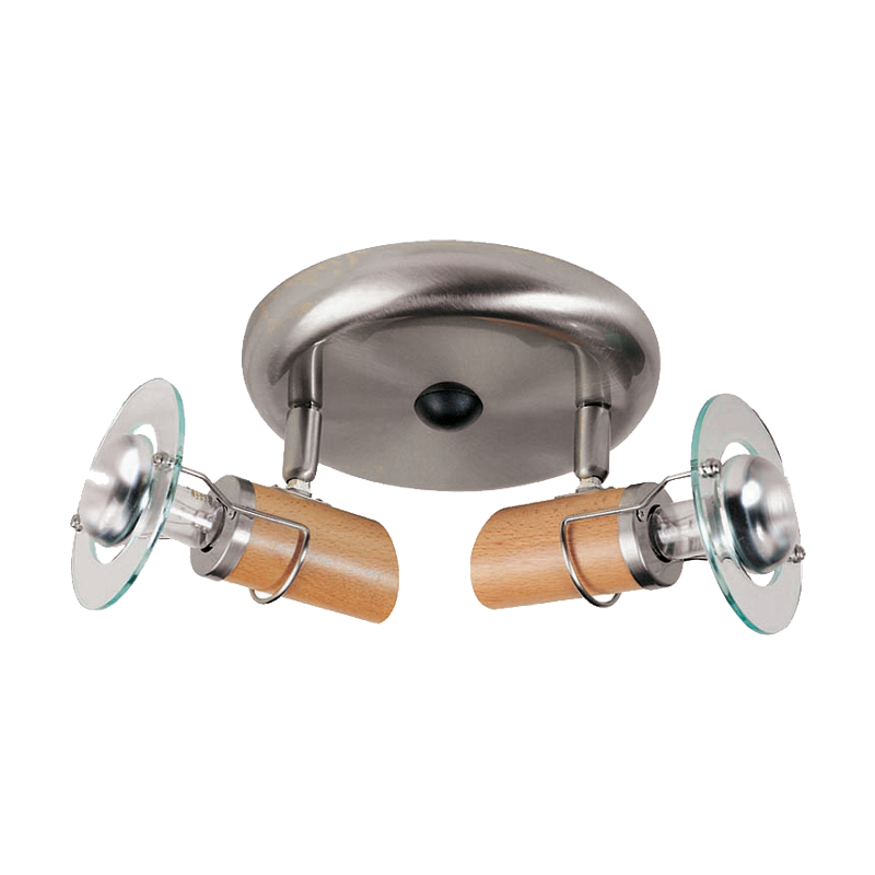 DOUBLE SPOTLIGHT R50 No44 WOOD/GLASS AC.04544Y2